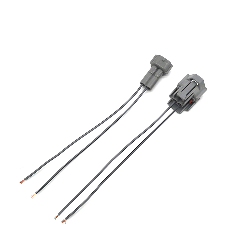 2 Pin Gray Motorcycle Light Connector Pigtail - ENJOE Harness