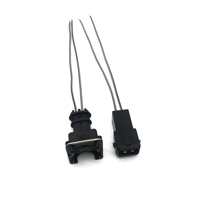 2 Pin Panel-Mount Motorcycle Light Connector Pigtail - ENJOE Harness